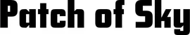 Produktbeispiel Schriftzug - Patch of Sky