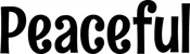 Produktbeispiel Schriftzug - Peaceful