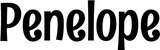 Produktbeispiel Schriftzug - Penelope