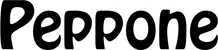 Produktbeispiel Schriftzug - Peppone