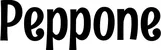 Produktbeispiel Schriftzug - Peppone