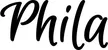 Produktbeispiel Schriftzug - Phila