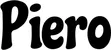 Produktbeispiel Schriftzug - Piero