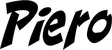 Produktbeispiel Schriftzug - Piero