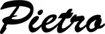 Produktbeispiel Schriftzug - Pietro