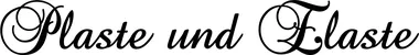 Produktbeispiel Schriftzug - Plaste und Elaste