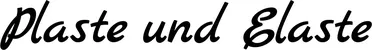 Produktbeispiel Schriftzug - Plaste und Elaste