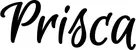 Produktbeispiel Schriftzug - Prisca