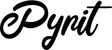 Produktbeispiel Schriftzug - Pyrit