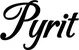 Produktbeispiel Schriftzug - Pyrit