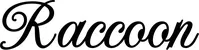 Produktbeispiel Schriftzug - Raccoon