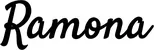 Produktbeispiel Schriftzug - Ramona