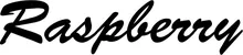 Produktbeispiel Schriftzug - Raspberry