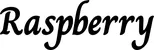 Produktbeispiel Schriftzug - Raspberry