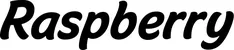 Produktbeispiel Schriftzug - Raspberry