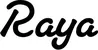 Produktbeispiel Schriftzug - Raya