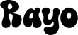 Produktbeispiel Schriftzug - Rayo