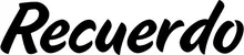 Produktbeispiel Schriftzug - Recuerdo
