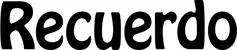 Produktbeispiel Schriftzug - Recuerdo