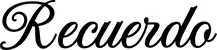 Produktbeispiel Schriftzug - Recuerdo