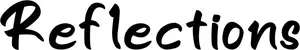 Produktbeispiel Schriftzug - Reflections