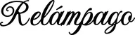 Produktbeispiel Schriftzug - Relámpago