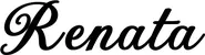 Produktbeispiel Schriftzug - Renata