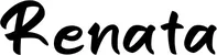 Produktbeispiel Schriftzug - Renata