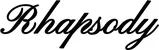 Produktbeispiel Schriftzug - Rhapsody