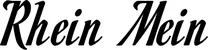 Produktbeispiel Schriftzug - Rhein Mein