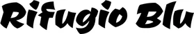 Produktbeispiel Schriftzug - Rifugio Blu