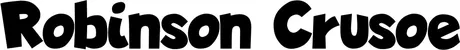 Produktbeispiel Schriftzug - Robinson Crusoe