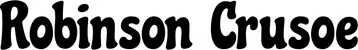 Produktbeispiel Schriftzug - Robinson Crusoe