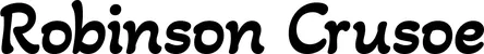Produktbeispiel Schriftzug - Robinson Crusoe