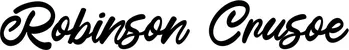 Produktbeispiel Schriftzug - Robinson Crusoe
