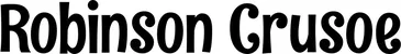 Produktbeispiel Schriftzug - Robinson Crusoe