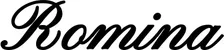Produktbeispiel Schriftzug - Romina