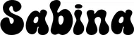 Produktbeispiel Schriftzug - Sabina