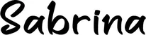 Produktbeispiel Schriftzug - Sabrina