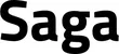 Produktbeispiel Schriftzug - Saga