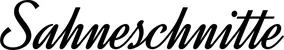 Produktbeispiel Schriftzug - Sahneschnitte