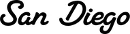 Produktbeispiel Schriftzug - San Diego
