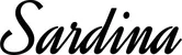 Produktbeispiel Schriftzug - Sardina