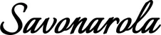 Produktbeispiel Schriftzug - Savonarola