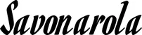 Produktbeispiel Schriftzug - Savonarola
