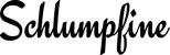 Produktbeispiel Schriftzug - Schlumpfine