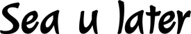 Produktbeispiel Schriftzug - Sea u later
