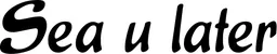 Produktbeispiel Schriftzug - Sea u later