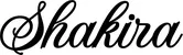 Produktbeispiel Schriftzug - Shakira