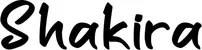 Produktbeispiel Schriftzug - Shakira